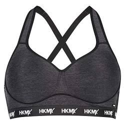 Hunkemöller Damen HKMX The All Star Sport-BH, Level 2, Grey Melee, 90C von HUNKEMÖLLER