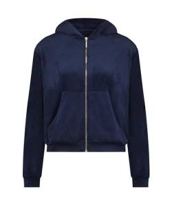 Hunkemöller Hoodie Jacke Velours - Navy Blue - L von HUNKEMÖLLER