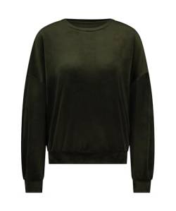 Hunkemöller Velours Top - Kombu Green - S von HUNKEMÖLLER