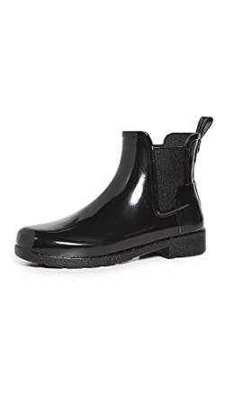 HUNTER Damen Womens Refined Gloss Chelsea-Stiefel, schwarz, 42 EU von HUNTER