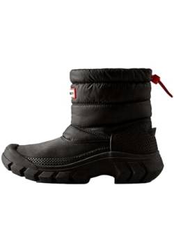 HUNTER Intrepid Insulated Short Snow Womens Boots 39 EU Black von HUNTER