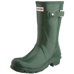 Hunter Short Gloss Gummistiefel für Damen, Schwarz - grün (Hunter Green) - Größe: 40 EU von HUNTER