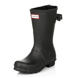 New Hunter Ladies' Original Back Adjustable Short Wellington Boots - Black - 8 von HUNTER