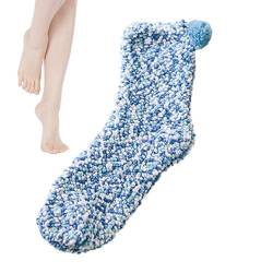 Lustige Fuzzy-Socken, Fuzzy-Socken für Teenager-Mädchen | Weiche Cupcake-Socken für Damen | Süße Slipper-Socken, warme winterliche, flauschige Socken, Schwestersocken für Valentinstag, Hunya von HUNYA