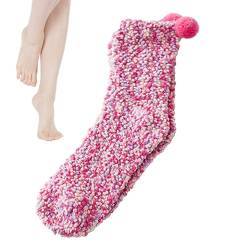 Pelzsocken,Cupcake-Socken, Flauschiges Fuzzy-Cupcake-DIY-Geschenk, Süße Slipper-Socken, warme winterliche, flauschige Socken, Schwestersocken für Valentinstag, Geburtstag Hunya von HUNYA