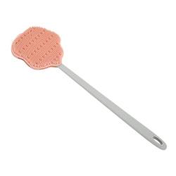 Bequeme Weiche Silikon-Duschbürste mit Langem Griff für Heimhotel-Schlafsäle (Rosa) von HURRISE