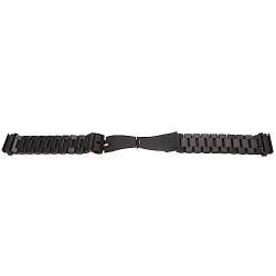 Edelstahl-Uhrenarmband, Schnellverschluss-Uhrenarmband-Zubehör, 22 Mm, Passend für Smartwatch (Schwarz) von HURRISE