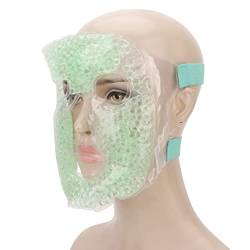 Gel-Kügelchen-Kühlgesichtsmaske, Heiße Kalte Gesichtsaugenpackung Gesunde Wiederverwendbare Linderung von Müdigkeit Gel-Kügelchen-Kühlgesichtsmaske für Gesicht, Kopf, Nacken, Schultern (Grün) von HURRISE