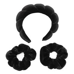 Gesichts Wäsche Stirnband, Gesichts Wäsche Stirnband Weiches Polyester-Handgelenk 2 Stück Armbänder Haarband Set von HURRISE