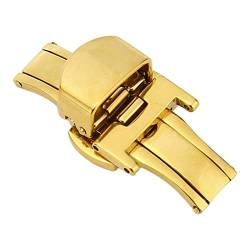 Goldene Uhrenarmbandschnalle Professionelles Edelstahl-Uhrenarmbandverschluss-Ersatzzubehörteil (22mm) von HURRISE
