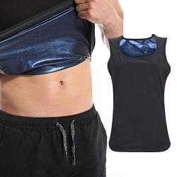 Herren Sauna Trainingsweste, Gewichtsverlust Taillentrainer, Trainingsanzug Zum Abnehmen, Fitness Sauna Trainings Quick Dry Shapewear Weste[S For Taillenmieder/M.] von HURRISE