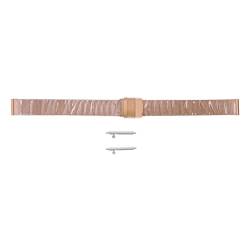 Mesh-Edelstahl-Uhrenarmband, Gewebtes Uhrenarmband, Ersatzzubehör für Männer und Frauen, Roségold(M8 (8 mm)) von HURRISE