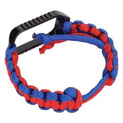 Paracord-Uhrenarmband, Uhrenschutzhülle, 2-in-1-kompatibel für Smartwatch (Blau Rot) von HURRISE