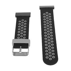 Sportarmband, 2-farbige, Atmungsaktive Silikonbänder, Verstellbares Ersatzarmband (Schwarzgrau) von HURRISE