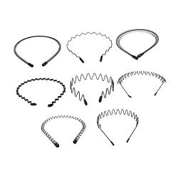 8 Stück unsichtbare Wellen-Haarnadel, schwarzes Feder-Haarband, Damen-Haar-Accessoires, Make-up-Stirnband, Haarbänder, unsichtbares Gesichtswasch-Haarband, Metall-Kopfbedeckung for Männer und Frauen, von HUSHUWAN