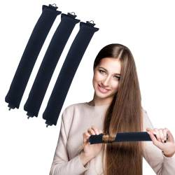 Hitzeloser Lockenwickler for Haare, 11,8-Zoll-Satin-Heatless-Curling-Set, Overnight Heatless Curls Blowout Rods Stirnband for alle Haartypen, Schlaf-Lockenwickler ohne Hitze, Damen-Haarstyling-Werkzeu von HUSHUWAN