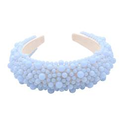 Perlen-Design-Stirnband, Perlen-Stirnband, gedrehter Kreuzknoten, kreativer Kopfschmuck, blaue Stirnbänder for Frauen, Braut-Haarschmuck, Mädchen, Perlen-Stirnbänder/461 von HUSHUWAN