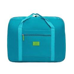 Reisetasche, Faltbare Reisetasche, Handgepäcktasche mit Trolley-Hülle, Schulter-Wochenend-Übernachttasche for Damen und Herren /458 (Size : Blue) von HUSHUWAN