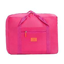 Reisetasche, Faltbare Reisetasche, Handgepäcktasche mit Trolley-Hülle, Schulter-Wochenend-Übernachttasche for Damen und Herren /458 (Size : Rose) von HUSHUWAN