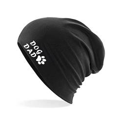 HUURAA Beanie Dog Dad Tapse Unisex Mütze Black mit Motiv für alle Hundemenschen Geschenk Idee für Freunde und Familie von HUURAA
