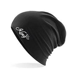 HUURAA Beanie King Krone Unisex Mütze Black mit Motiv Hochzeits Geschenk Idee für Freunde und Familie von HUURAA