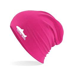 HUURAA Beanie Petri Heil Fischergruß Unisex Mütze Größe Fuchsia mit Motiv für Angler Geschenk Idee für Freunde und Familie von HUURAA