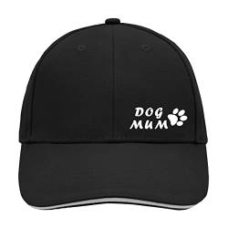 HUURAA Cappy Mütze Dog Mum Tapse Unisex Kappe Black/Light Grey mit Motiv für alle Hundemenschen Geschenk Idee für Freunde und Familie von HUURAA