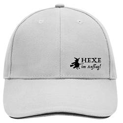 HUURAA Cappy Mütze Hexe im Anflug Unisex Kappe Dark Grey/White mit witzigem Motiv Geschenk Idee für Freunde und Familie von HUURAA