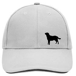 HUURAA Cappy Mütze Labrador Retriever Silhouette Unisex Kappe Größe Dark Grey/White mit Motiv für Hundefreunde Geschenk Idee für Freunde und Familie von HUURAA