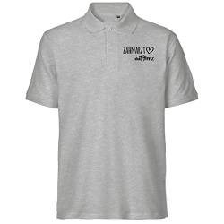 HUURAA! Herren Polo Shirt Zahnarzt mit Herz Bio Baumwolle Fairtrade Oberteil Größe 3XL Sport Grey mit Motiv für die tollsten Menschen Geschenk Idee für Freunde und Familie von HUURAA