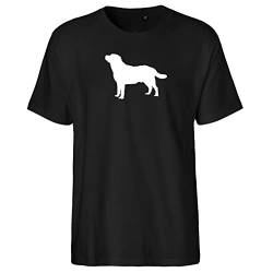 HUURAA Herren T-Shirt Labrador Retriever Silhouette Bio Baumwolle Fairtrade Oberteil Größe M mit Motiv für Hundefreunde Geschenk Idee für Freunde und Familie von HUURAA