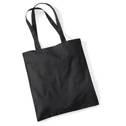 HUURAA Jutebeutel unbedruckt Tasche Baumwolle 10 Liter Black Geschenk Idee für Freunde und Familie von HUURAA