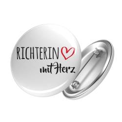 Huuraa Button Richterin mit Herz Ansteckbutton 59mm mit Motiv für die tollsten Menschen Geschenk Idee für Freunde und Familie von HUURAA