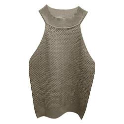 HUyydza Sommer Tank Tops - Casual Rücken Cut Out Smooth Weste Tunika Bluse Tops Oberteil mit Stickerei Spitzen von HUyydza