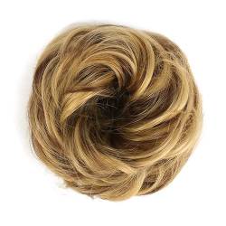 Perücken ﻿, (1/2 Stück) Dutt-Pferdeschwanz-Haarverlängerungen for Frauen, Mädchen, Kinder, synthetische lockige Donut-Chignon-Haarteile, elastisches Haarband, Hochsteckfrisur, Chignon, flauschiges, un von HWHXY68