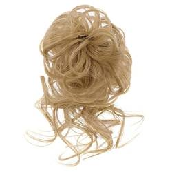 Perücken ﻿, Pieces Lockiges Wellen-Haarknoten-Haargummi for Frauen, unordentlicher Dutt-Haarteil, zerzauste Hochsteckfrisur-Haarknoten, Verlängerung, elastisches Haarband,Pferdeschwanz-Haarpflaster(C von HWHXY68