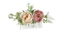 Romantic Headwear Flowers Comb Hair Accessories Bridesmaid Marriage Decorations (Color : 01) von HXSCOO