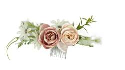 Romantic Headwear Flowers Comb Hair Accessories Bridesmaid Marriage Decorations (Color : 02) von HXSCOO