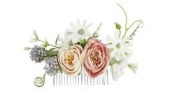 Romantic Headwear Flowers Comb Hair Accessories Bridesmaid Marriage Decorations (Color : 03) von HXSCOO