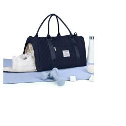 Damen Sporttasche,Sporttasche Mit Schuhfach, Reise Duffel Bags Reisetasche Damen,Handgepäck Tasche 45x36x20 für Flugzeug EasyJet, Weekender-Tasche Herren Travel Bag Trainingstasche,Marineblau von HYC00