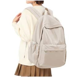 HYC00 Rucksack Schule Teenager Mädchen Damen Causal Schulrucksack College-Rucksack, leichte Schultasche Arbeitstasche für Jungen und Mädchen, passend für 14-Zoll-Laptop Daypack Bookbag,Helles Khaki von HYC00