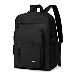 HYC00 Schulrucksack Mädchen Teenager, Schulranzen Jungen Wasserdicht Schultasche Rucksack Damen Mit 14 Zoll Laptopfach,Leichter Backpack für Schule Reise,B-Schwarz von HYC00