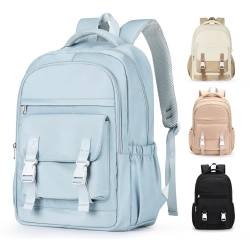 Rucksack,Damen & Herren Backpack mit Laptopfach,Unisex Daypack Schulrucksack,Wasserdichter Tagesrucksack für Freizeit Schule Job,Casual Travel Büchertasche,Blau von HYC00