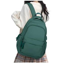 Rucksack Damen Schulmädchen,Casual Travel Daypack,14-Zoll-Laptop-Rucksack für Mädchen im Teenageralter,wasserdichter College-Rucksack,leichte Büchertasche Herren Schultasche Arbeitstasche,Armeegrün von HYC00