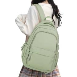 Rucksack Damen Schulmädchen,Casual Travel Daypack,14-Zoll-Laptop-Rucksack für Mädchen im Teenageralter,wasserdichter College-Rucksack,leichte Büchertasche Herren Schultasche Arbeitstasche,Hellgrün von HYC00