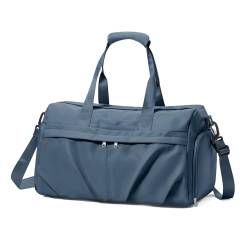 Sport Duffel Bag Damen, Sporttasche mit Schuhfach & Nassfach Duffel Bags wasserdichte Übernachtungstasche Leichte Sporttasche Handgepäcktasche für Herren Wochenendtraining Yoga Wandern,Royal Blau von HYC00