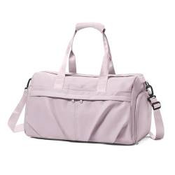 Sport Duffel Bag Damen, Sporttasche mit Schuhfach & Nassfach Duffel Bags wasserdichte Übernachtungstasche Leichte Sporttasche Handgepäcktasche für Herren Wochenendtraining Yoga Wandern,rosa von HYC00