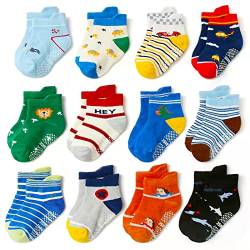 ABS Socken Baby Kinder - Socken Jungen Mädchen Anti Rutsch Socken Kind 0-6-12-18 Monate 23-26 27-30 Hai für 1-3 Jahre von HYCLES