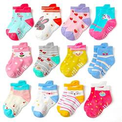 HYCLES ABS Socken Baby Kinder - Socken Jungen Mädchen Anti Rutsch Socken Kind 0-6-12-18 Monate 23-26 27-30 Kaninchen für 5-7 Jahre von HYCLES