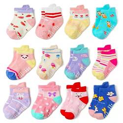 HYCLES ABS Socken Baby Kinder - Socken Jungen Mädchen Anti Rutsch Socken Kind 0-6-12-18 Monate 23-26 27-30 Panda für 1-3 Jahre von HYCLES